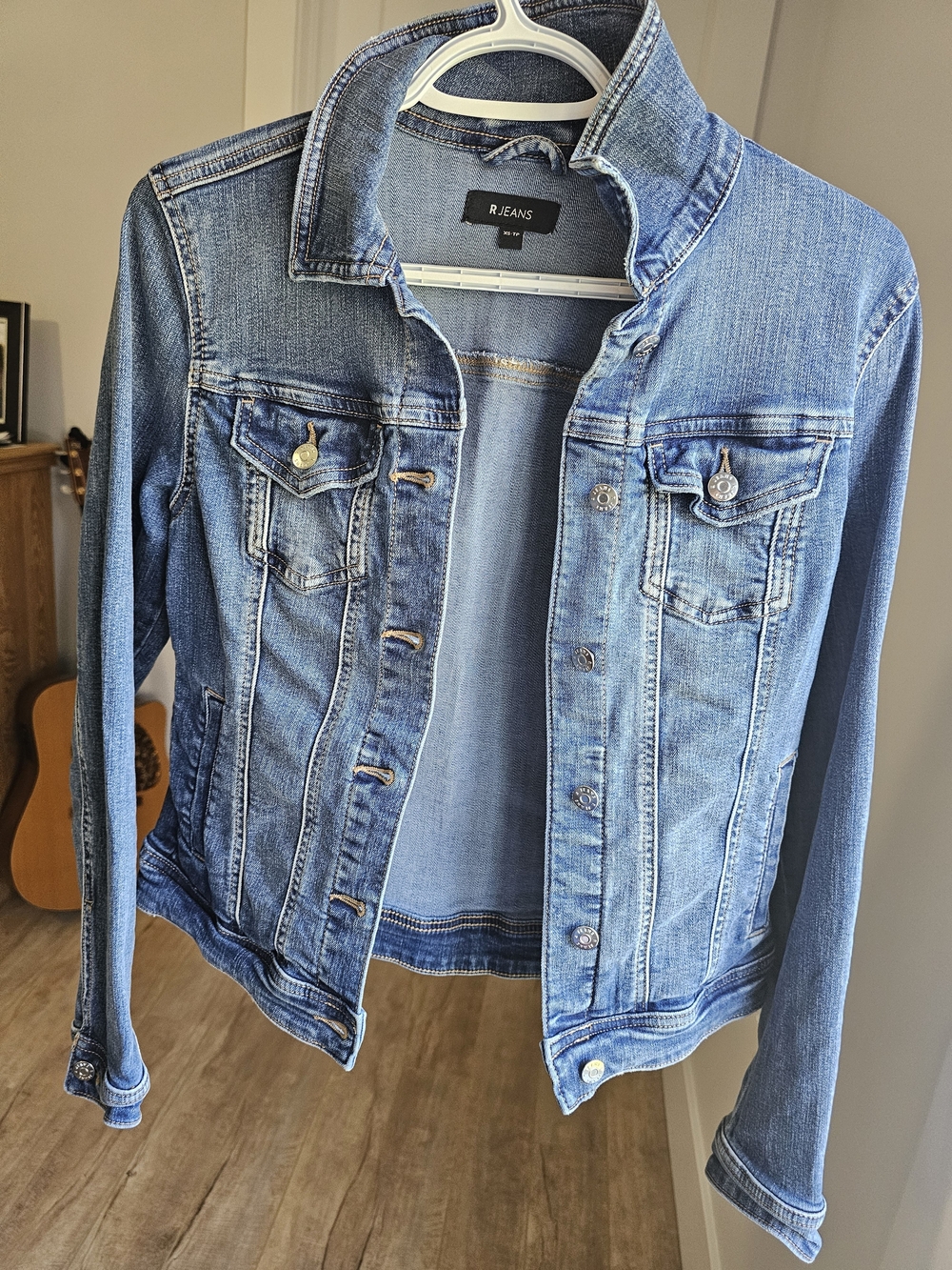 Medium Washed Denim Jacket - Women's Classic Jean Jacket